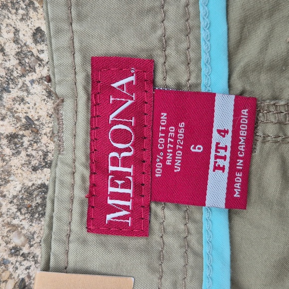 Merona Capri Pants Women Size 6 Fit 4 Beige Low Rise  Box4 - Picture 6 of 8